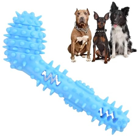 Culinavog Naturkautschuk Hundespielzeug, Kauen Robust Hundezahnbürste, 5,31Zoll Spielzeug Hund, Zähne Putzen und Kauspielzeug, Zähne Schleifstange Gummi Dog Toys Mittel - und Großhündchen Kauen - Blau