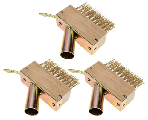 ORFOFE Set da 3 Spazzole in Filo D’Acciaio per Diserbo Rimozione Muschio e Pulizia Fessure Strumenti per Giardino Senza Manico Adatti a Vialetti Patii e Ponti