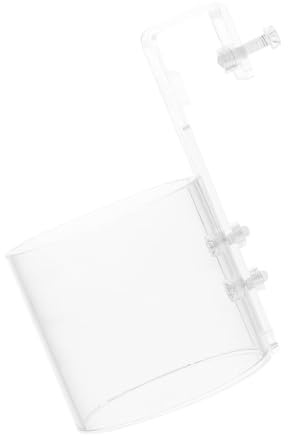 Tofficu Fish Feeding Circle Acrylic Anti-Scatter Fish Food Feeding Ring Betta and Shrimp Aquarium Feeder with 80 Hook Design