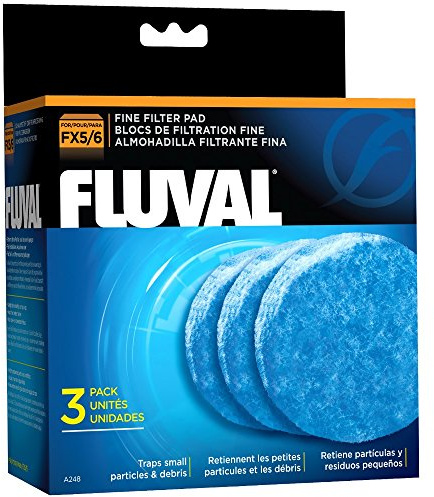 Fluval Feinfilter Schaumstoffpatrone, für Fluval Außenfilter FX4, FX5 und FX6, 3er Pack
