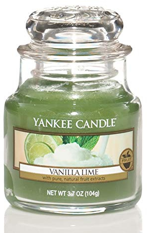 Yankee Candle Duftkerze im Glas (klein) | Vanilla Lime | Brenndauer bis zu 30 Stunden| Kleine Kerze im Glas