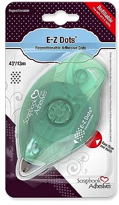 DRAEGER PARIS 1886 Scrapbook Adhesives Dévidoir Rechargeable E-Z Dots Repositionnables, Autre, Transparent, 9 x 16 x 2.5 cm