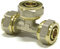Tee PEX-AL-PEX - Accesorios de compresión de latón de 16 mm x 16 mm x 16 mm, ajuste de compresión (1)
