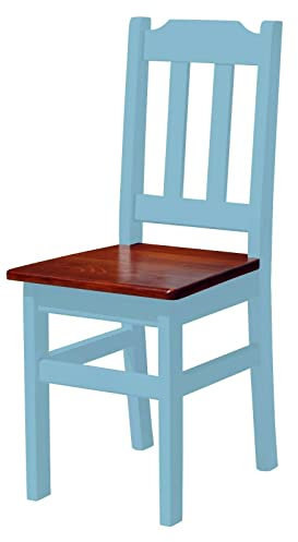 k koma Blau Holzstuhl MASSIV Kiefer Holz -NEU restaurantstuhl hotelstuhl Landhausstil (Calvados)