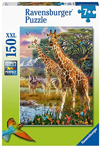 Ravensburger Kinderpuzzle - 12943 Bunte Savanne - Tier-Puzzle für Kinder ab 7 Jahren, mit 150 Teilen im XXL-Format