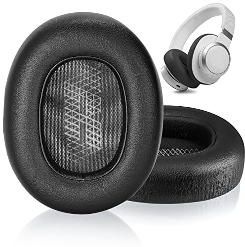 Ersatz-Ohrpolster für JBL E65 E65BTNC / Duet NC / LIVE650 BTNC LIVE660 BTNC Headset (schwarz/bequemes Leder)