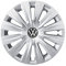 Volkswagen 5H0071455UWP - Copricerchi (4 pezzi) da 15 pollici, in acciaio, colore: argento brillante