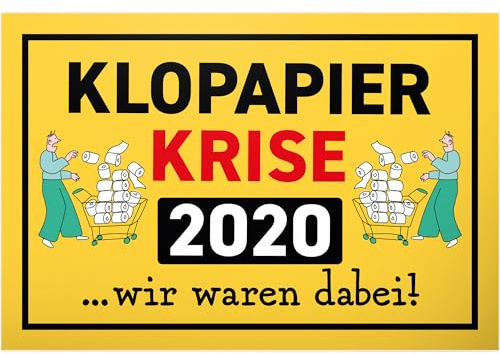DankeDir! Klopapier Krise 2020 - Schild 30 x 20 cm - lustig Klo Schild Besucher Toilette Kloschild Toilettenschild WC Schild zum aufhängen - Wand Deko Türschild Gäste Gästetoilette