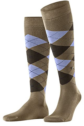 Burlington Herren Kniestrümpfe Manchester M Kh Baumwolle lang gemustert 1 Paar, Beige 4240, 40-46