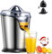 Spremiagrumi Elettrico Professionale in Acciaio Spremuta Fresca Spremi Agrume Arance Bergamotto Lime Pompelmi Limoni Vitamina C GS-401
