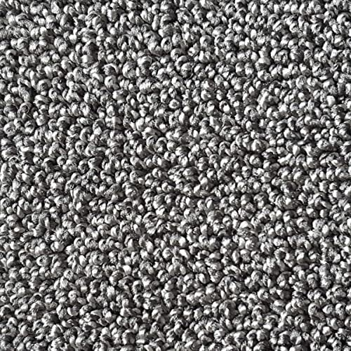 Auslegware 4m breit in Grau ideal für Flur und Wohnzimmer sehr robust mit Schlingen Struktur in Anthrazit auch als Treppenteppich im Wohnbereich (4 m x 8 m)