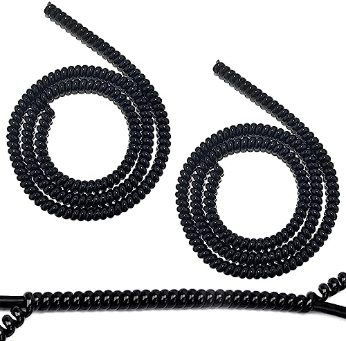 XPOOP 2 x 90 cm Raccoglicavi Spiralato Spirale Cavo di Protezione Del Filo Tubo Spirale Avvolgicavo Tubo a Spirale Raccogli Spiralato Nero