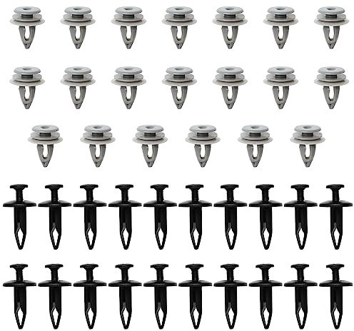 Be In Your Mind 40 Stück Seitenschweller-Zierleisten-Clips, geformte Clips C2S9354020 C2C8963020, kompatibel mit Jaguar X-Schraubnieten-Clips, ABS