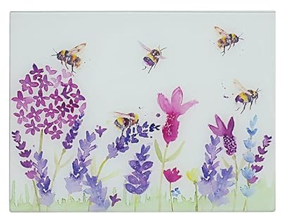 Lesser & Pavey British Designed Cutting Board | Lovely Chopping Board Ideal for All Modern Kitchens | Lavender & Bees Chopping Boards for Home or Trendy Restaurants - Jennifer Rose Gallery