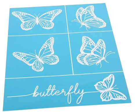 NUOBESTY Siebdruck-Vorlage Papierschablonen-Siebdruck DIY-Siebdruckschablone Ton für Kinder selbstklebende Transferschablone Mesh-Übertragungsvorlage Drucken Beschilderung Gittergewebe