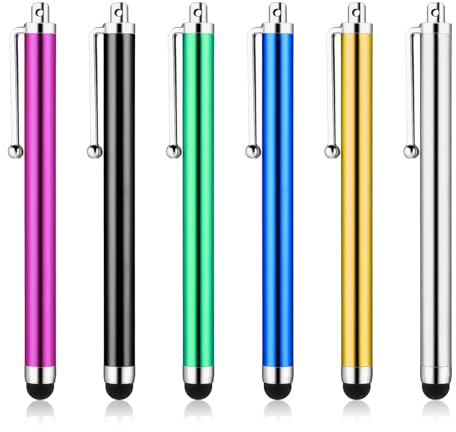 Andibro Stylus Pens für Touchscreens,6 Pcs Universelle Tablet Stift Hochempfindlicher Eingabestifte Handy Stifte für Smartphones Kompatibel alle Touchscreen (B)