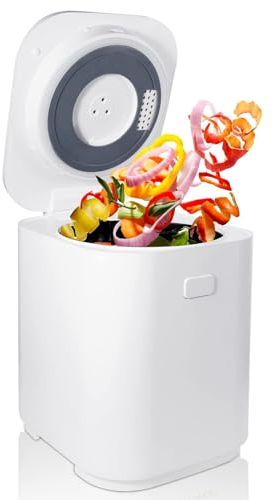Compostiera da Cucina Elettrica, Compostiera da Cucina Intelligente da 2,5 Litri, Compostiera Automatica da Controsoffitto for Casa e Cucina, Trasforma i Rifiuti Alimentari in Fertilizzante