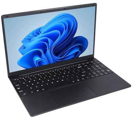 Laptop da 15,6 Pollici, Computer Portatile N5095 32G RAM 256G SSD con Sblocco Tramite Impronta Digitale, Computer Portatile Aziendale Portatile da 5000 mAh per Studenti (Spina
