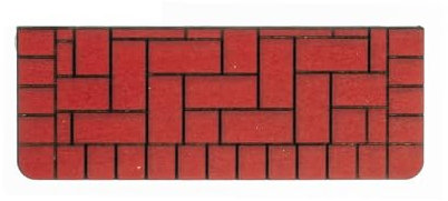 Red Brick Front Door Step EX Large Rectangular Dolls House Miniature 1:12 Scale