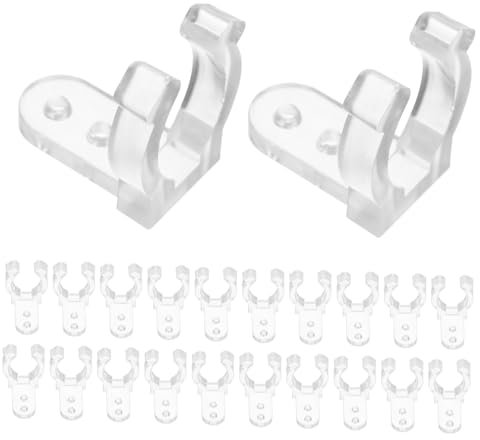 Mikinona 100stücke Lichtschlauch Halterungen Mit Schrauben Transparente Clips Von -seillichtern Für Hochzeiten Und Deko Installieren Und Robust
