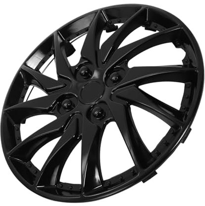FELTECHELECTR Radkappe 14 Zoll Aus Robustem Pp Kunststoff Radnabenkappe Schwarz Für Autoräder Radabdeckung Ersatz Für Pkw Schutz Vor Schmutz Und Staub Autozubehör Für Verbesserte Optik
