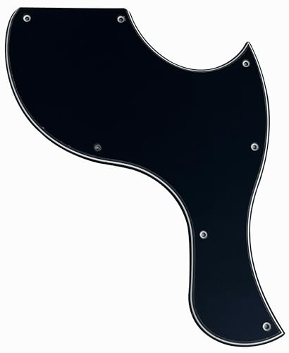 Gitarren-Pickguard für Gibson Les Paul SG Junior Style (3-lagig, schwarz)