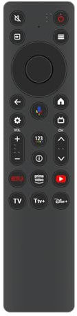 VINABTY Nouveau RC813A FMB2 Télécommande de Remplacement pour TCL QLED 4K Smart QD-Mini LED TV 55QM6K 65QM6K 75QM6K 85QM6K 98QM6K Remote Controller