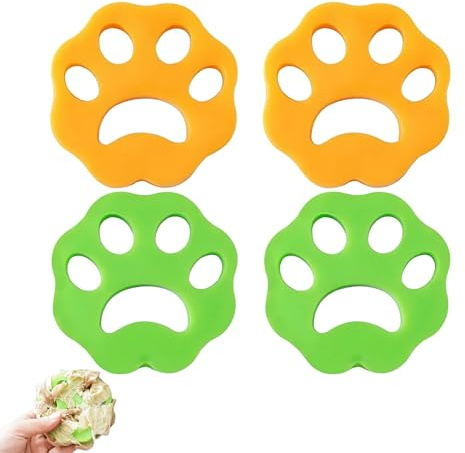 4 Pcs Pet Hair Catcher,Dog & Cat Fur Hairremover,Remover Tools,Extractor for Washing Machine,Reusable Lint,Carpet Catcher,Multi-Purpose Hair Remover for Laundry,Clothes,Furniture,with Lasting