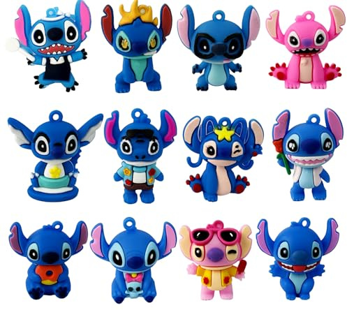 YNPJQWP 12Pcs Stitch and Lilo Collectible Figure Set - Birthday Party Favors - Home Decoration - Goodie Bag Fillers