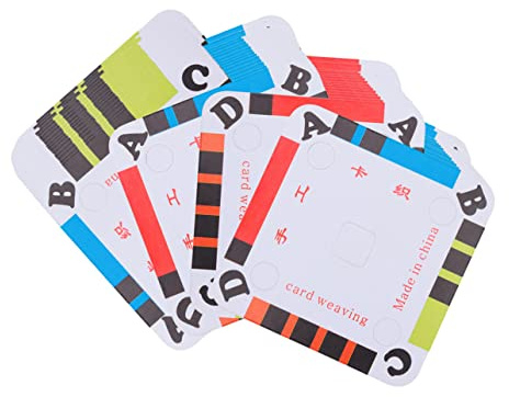 Angoily 200 Stück DIY Webkarten Papier für Handwerken für Anfänger und Erfahrene Bastler Leicht und Tragbar mit Glatter Oberfläche für Präzises