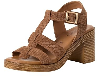 Sandale femme Tamaris à talon bloc en cuir