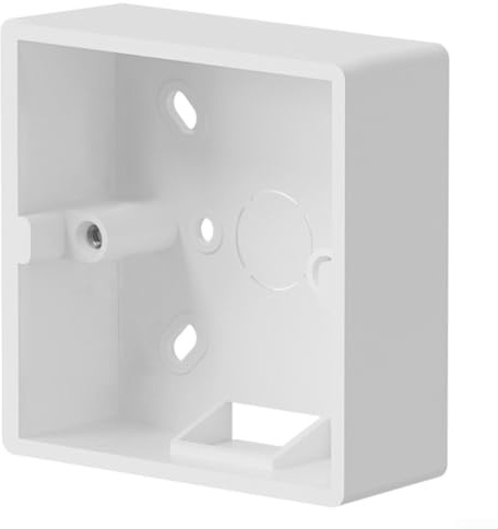86 Typ Schalter-Steckdosenkasten Aufputz-Rahmen Externer Anschlusskasten Wandmontage Geeignet für Thermostatinstallation, 86 x 86 x 33mm, Für Anschlussdosen und Netzwerk-Dose(Weiß)