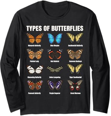 Types de Papillons, Tableau des espèces de Papillons Manche Longue