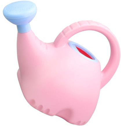 HOOTNEE Regadera para Plantas de Dibujos Animados Elefante para Niños, Capacidad 1,5 L, Colores Rosa y Azul, Ligera y Portátil, Adecuado para Jardinería Infantil y Actividades al Aire