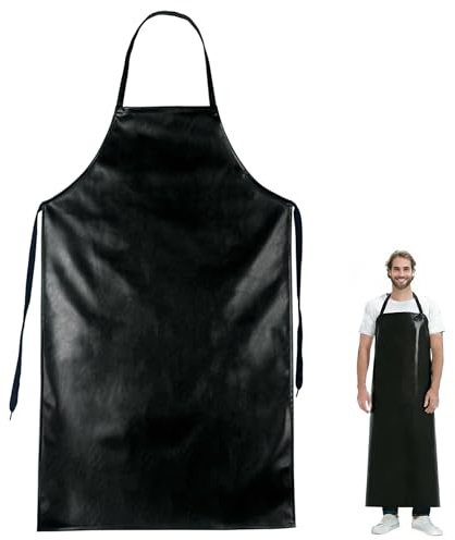 Metzgerschürze, Wasserdichte ölbeständige PVC-Schürze, Herren wasserdicht Schürze, Verstellbare Gummischürze Ölresistenz Arbeitsschürze für Geschirrwaschen, Laborarbeit, Metzgerei, Hundepflege, Fisch
