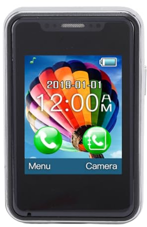 ZDAGELD Téléphone 2G, Petit Lecteur MP3 Double SIM débloqué, écran Tactile de 1,77 Pouces avec Numérotation, MP3, MP4, Calendrier, Réveil, Changement de Voix, Téléphone Portable Compact (Blanche)