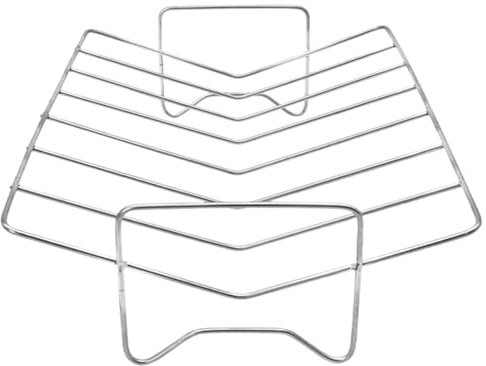 Ensemble de panier de barbecue – 28,7 cm – Grille de barbecue portable en acier inoxydable résistant à la chaleur | Plat à rôtir léger pour rôtir au four, rôtissoir, poulet, viande, cuisson H