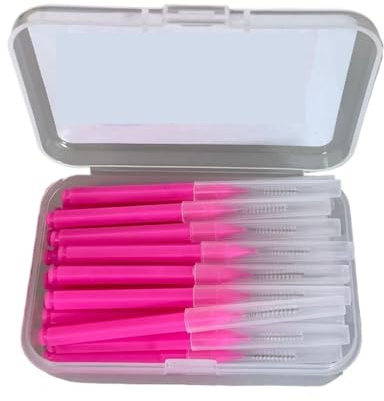Interdentalborstar och tandtrådspinnar, Interdentalborstar 30 st Flerfärgad 0,6-1,5mm(0.6mm Pink)