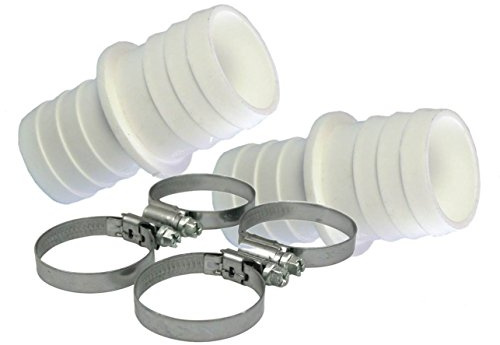 POWERHAUS24 Schlauchverbinder Ø 32 mm und Ø 38 mm Schlauch Anschluss (2er Pack mit 4 VA Schellen) Fitting - Schlauchtülle - Schlauchverbindung