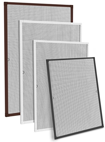 Sun World Insektenschutz nach Maß, Weiß, Braun oder Anthrazit, alle Größen, ohne Bohren, Klemmfix, Fliegennetz, Insektenschutzgitter (Anthrazit, Höhe: 111-120 cm x Breite: 61-70 cm)