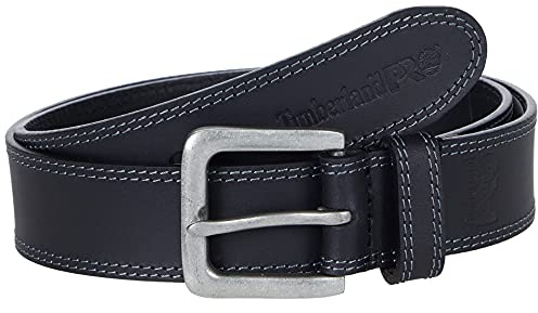 Timberland PRO Men's 38mm Boot Leather Belt, Black, 36
