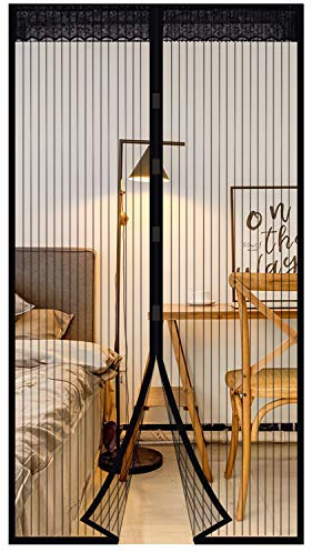 EXTSUD Fliegengitter Balkontür Magnet Fliegengitter Tür Insektenschutz 140x240 cm Fliegenvorhang Moskitonetz Automatisches Schließen für Balkontür Wohnzimmer Terrassentür Klebemontage ohne Bohren