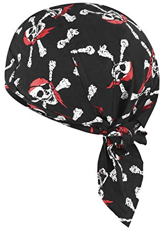 Afinder Unisex Bandana Cap Sport Kopftuch Modische Skelette Kopfband Biker Hat Baumwolle Piratentuch UV Schutz Schnelltrocknend für Biking Fahrrad Motorrad Radsport