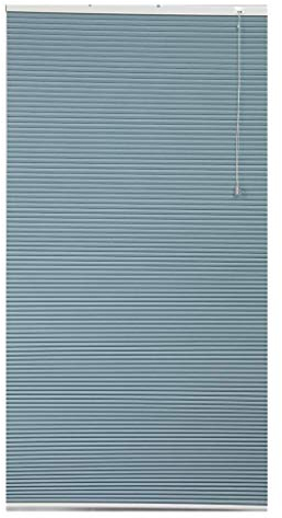 Tubayia Jalousie Plisseerollo Lichtschutz Sichtschutz Plissee Faltrollo für Fenster und Tür (Blau)