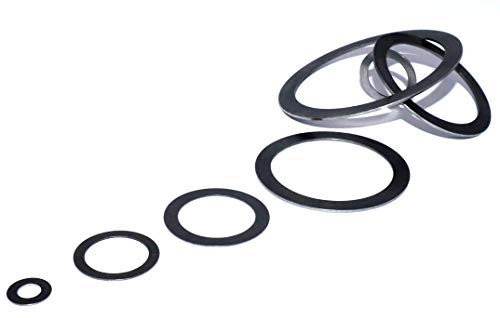 Lot de 10 rondelles d'espacement plates - 63 x 80 x 0,1 - DIN 988 - En acier brut