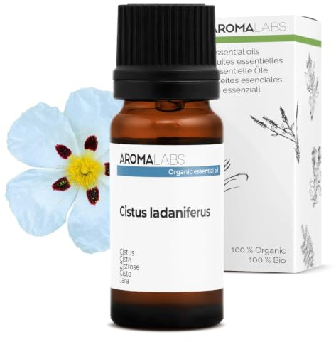 Cisto BIO (Cistus ladaniferus) - 10 mL - Olio Essenziale Chemiotipizzato e Certificato AB - Aroma Labs - Made in France