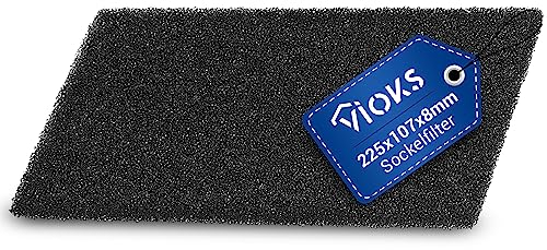 VIOKS Filtre éponge pour sèche-linge 225 x 107 x 8 mm - Remplace le filtre Bаuknecht Whirlpool 481010354757 - Filtre de socle - Filtre pour sèche-linge - Filtre en mousse filtrante pour échangeur de