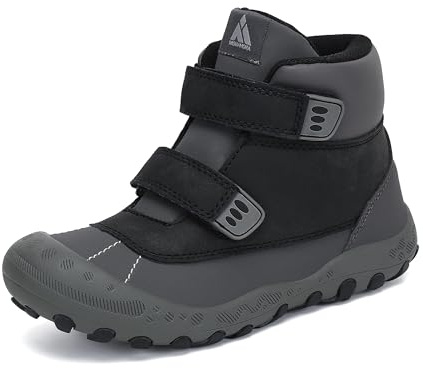 Mishansha Unisex barn vandringskängor vattentäta halkfria lätta utomhus, Schwarz, 29 EU