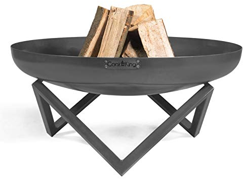 Feuerschale Santiago Ø 80 cm Feuerstelle für Garten aus Stahl Feuerkorb als Wärmequelle oder Grill CookKing