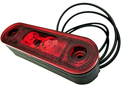 Luz de gálibo LED roja, luz de posición trasera, 12/24 V, para camiones, coches, remolques, tráilers